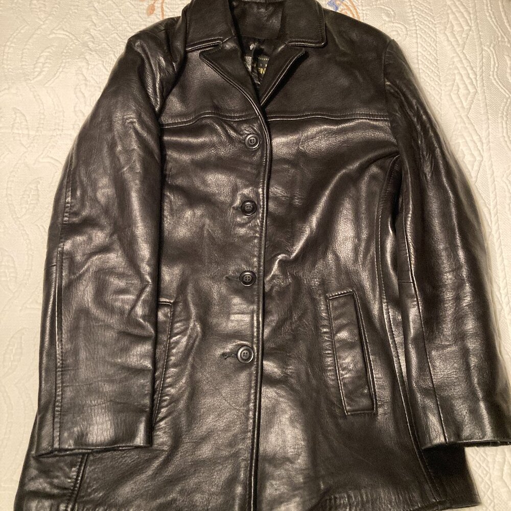 Womans Black Leather Jacket